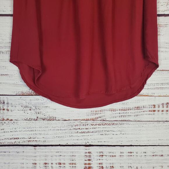 Madewell Wine Lagenlook Sleeveless Tunic Top Boho Oversized XXS Flowy Minimalist - Picture 6 of 10